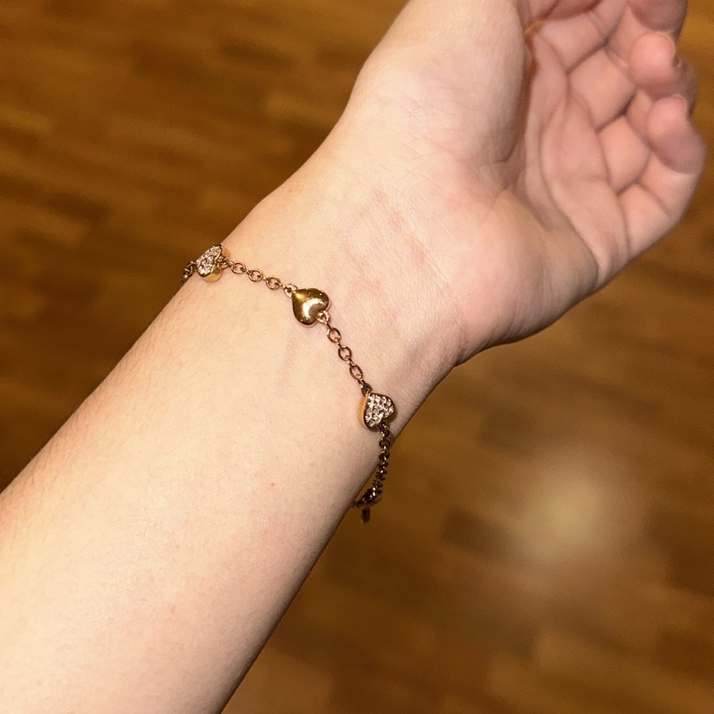 Fossil Rose Gold Bracelet - Hearts
